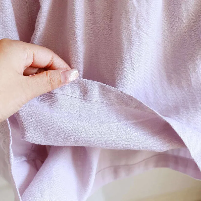 Kurzes Pyjama-Set in Unifarbe mit Spitzenbesatz