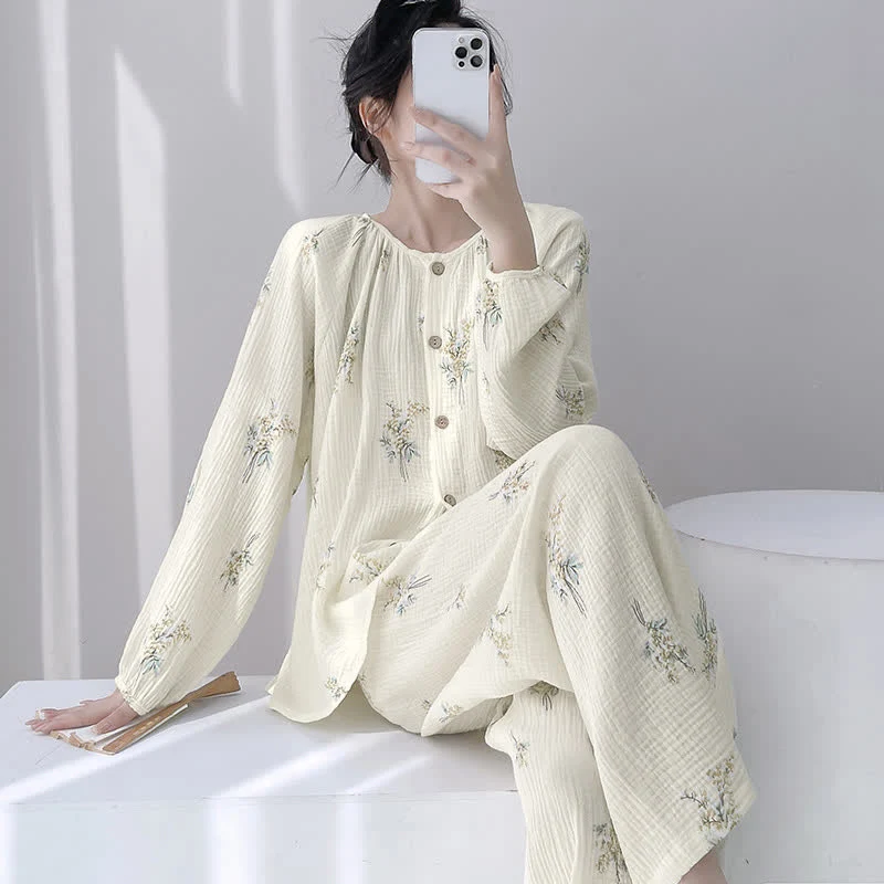 Bouquet Loungewear-Set aus doppellagiger Baumwolle