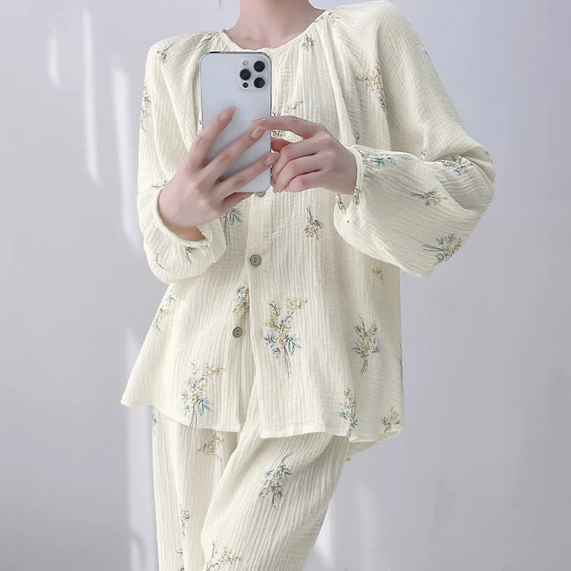 Bouquet Loungewear-Set aus doppellagiger Baumwolle