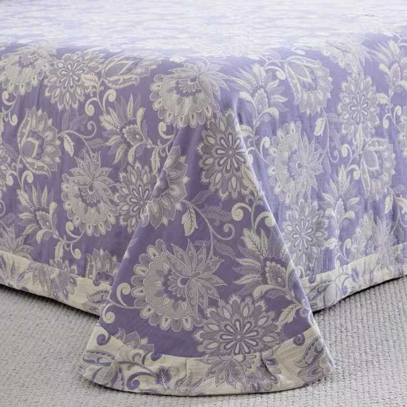 Bettwäsche-Set aus Baumwollgaze mit ethnischem Blumenmuster (4-teilig)