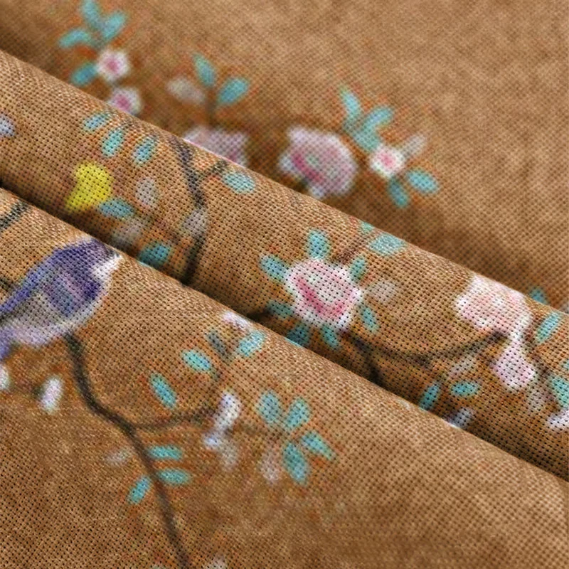 Raumteiler-Türvorhang mit Blumen- und Vogelmotiv