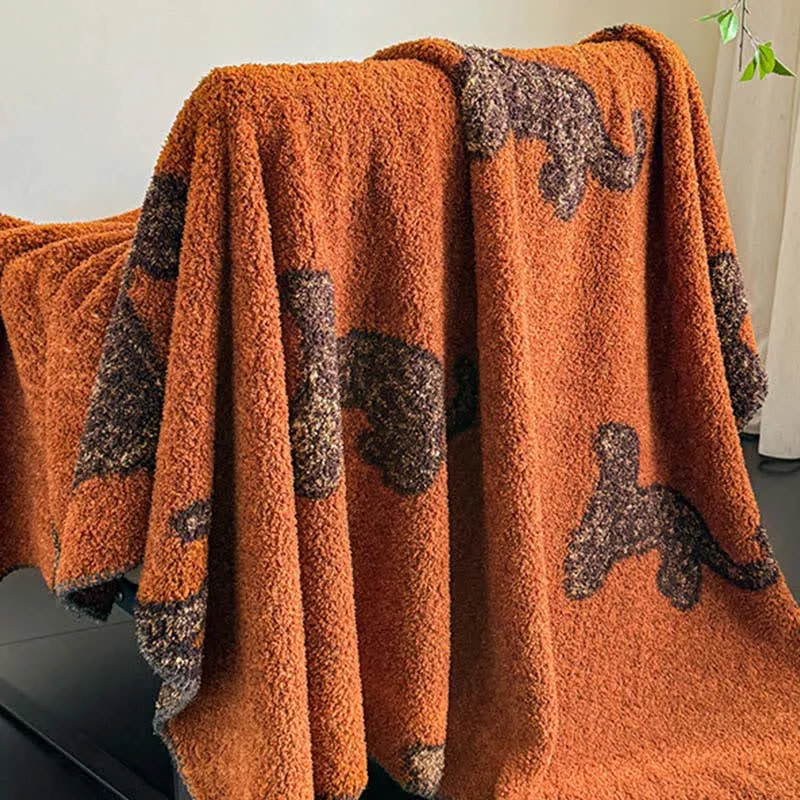Vintage Leopard Flauschige Kuscheldecke