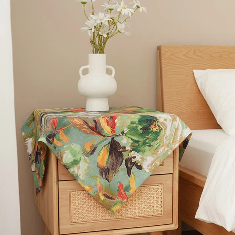 Impressionistische Ölgemälde-Jacquard-Tischdecke