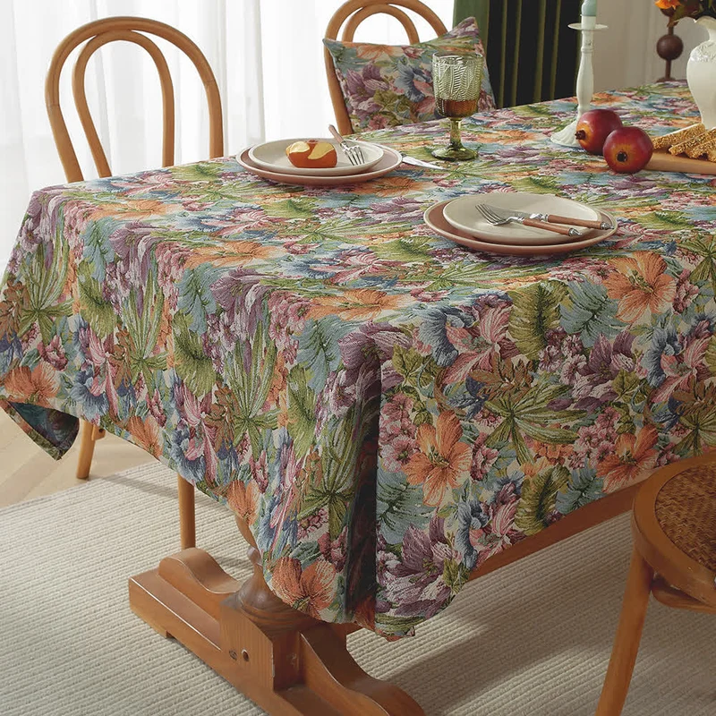 Tischdecke „Malerischer Garten“ aus Jacquard