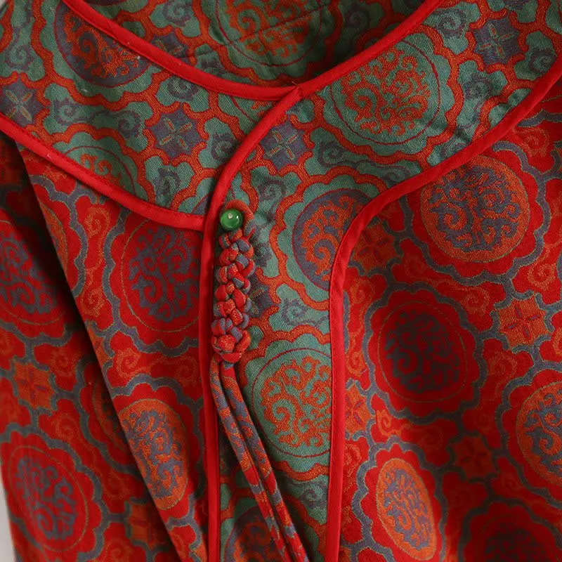 Orientalisches Retro-Loungewear-Set aus Baumwolle mit Quasten