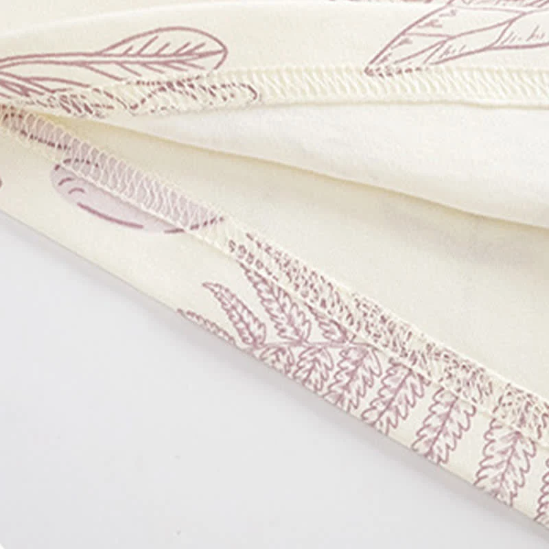 Botanisches, niedliches Kaninchen-Baumwoll-Loungewear-Set