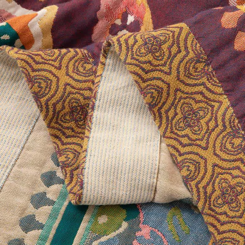Sofadecke aus Baumwolle im Retro-Ethno-Stil