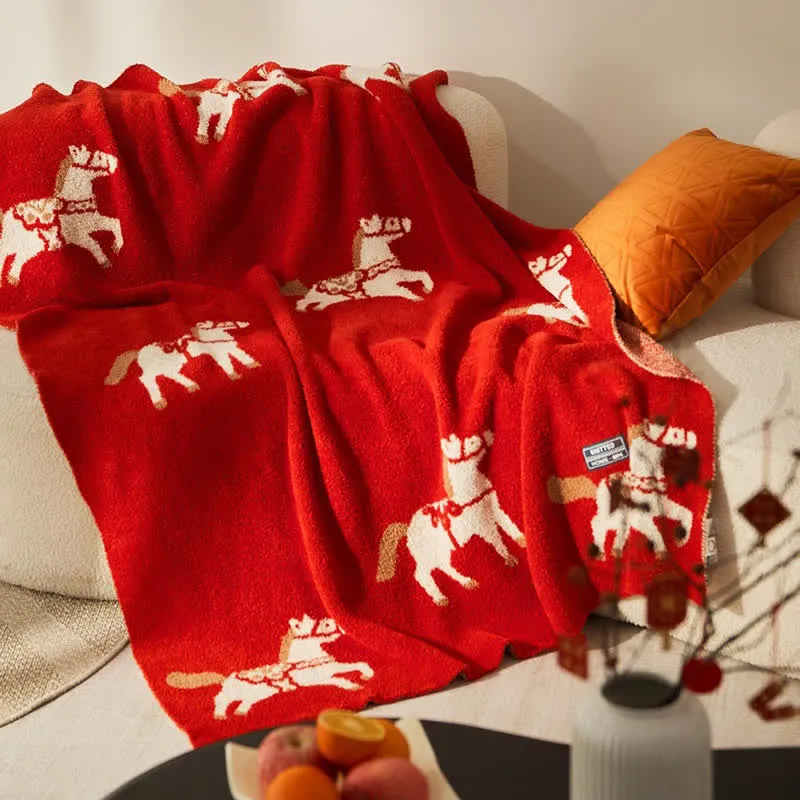 Fleecedecke zum Jahr des Pferdes