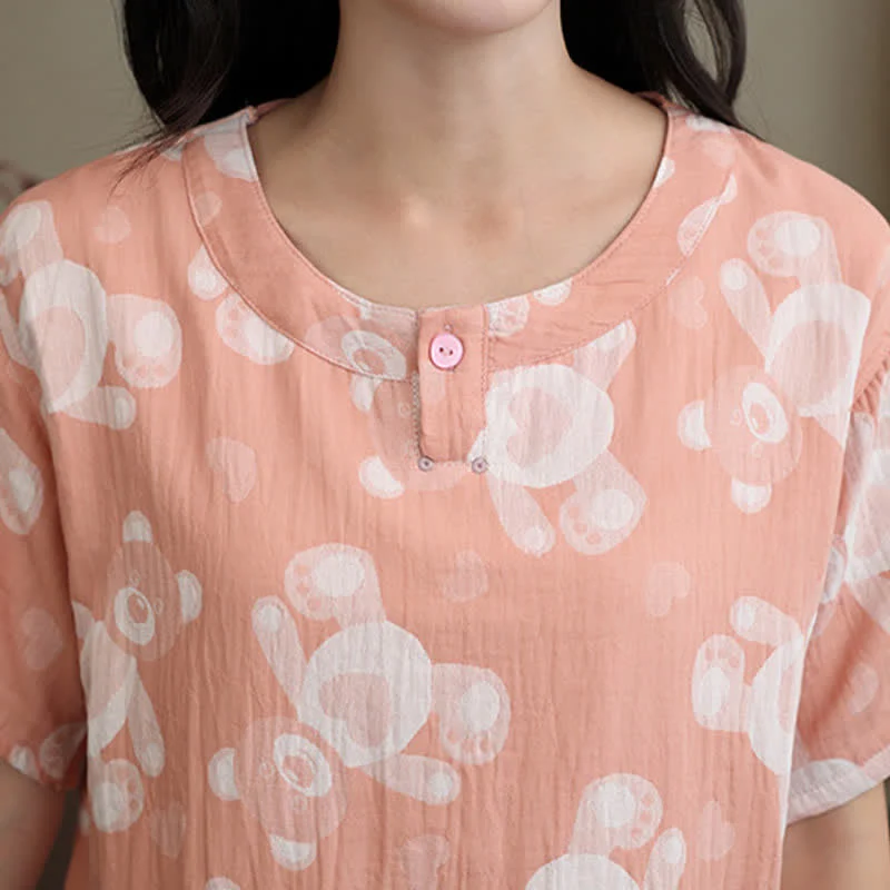 Sauna- und Loungewear-Set für Paare aus Bärengaze