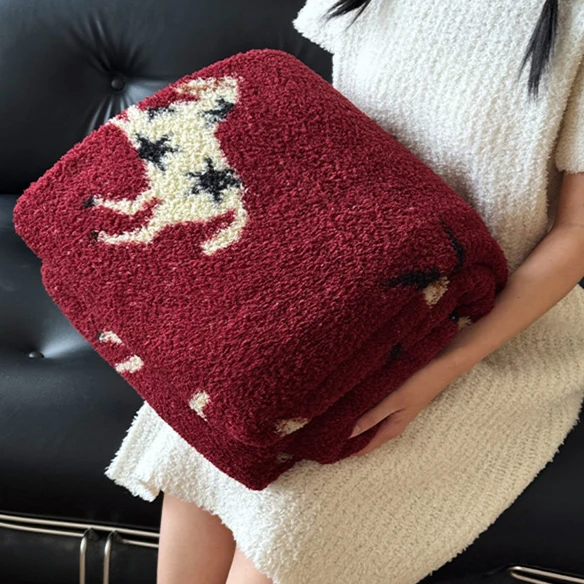 Festliche Strickdecke zum Jahr des Pferdes