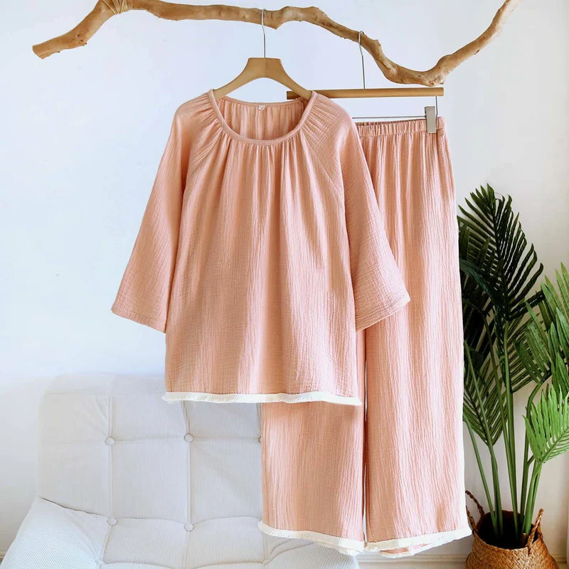 Minimalistisches einfarbiges Loungewear-Set aus Baumwolle