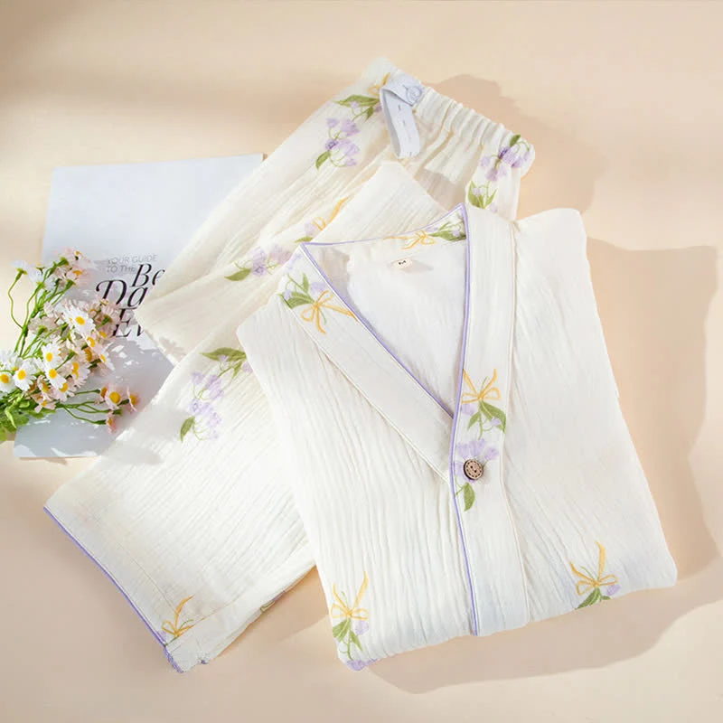 Maiglöckchen-Loungewear-Set aus Baumwolle