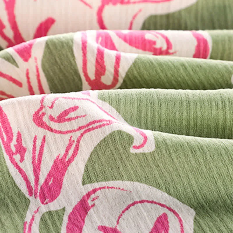 Künstlerisches, florales Kimono-Nachthemd mit Rüschen