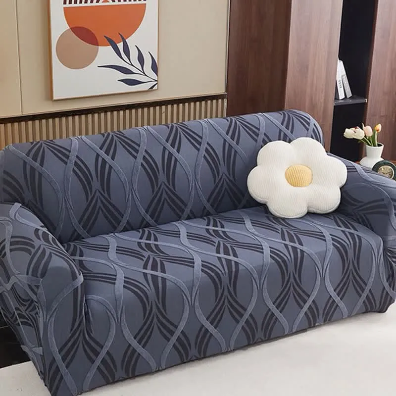 Jacquard-Elastik-Sofaüberzug mit rutschfester Oberfläche