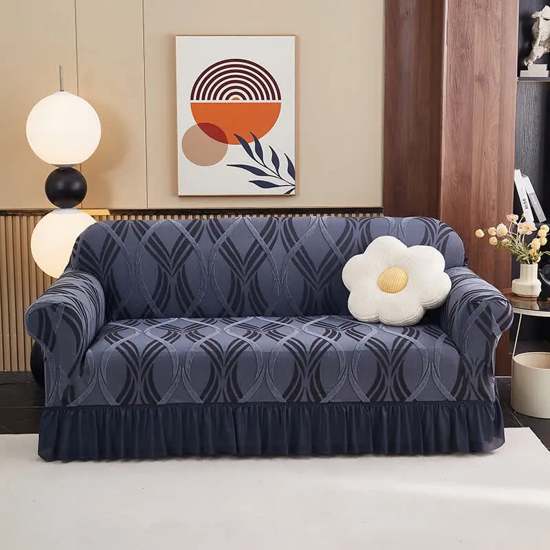 Jacquard-Elastik-Sofaüberzug mit rutschfester Oberfläche