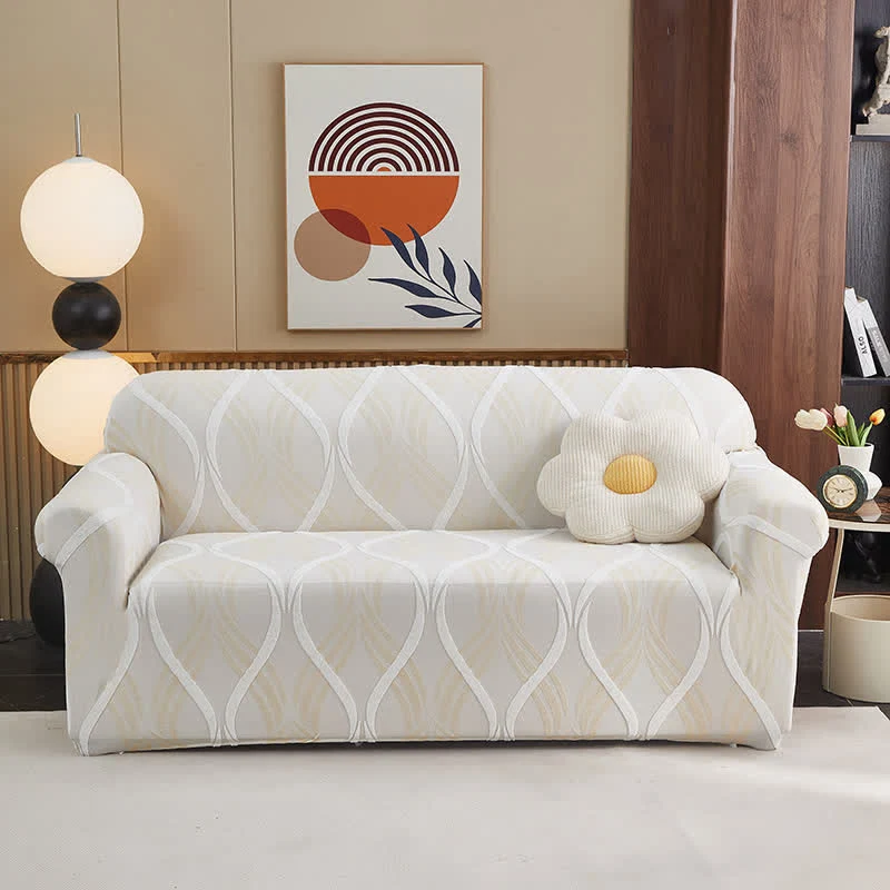 Jacquard-Elastik-Sofaüberzug mit rutschfester Oberfläche