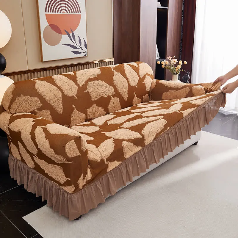 Jacquard-Blattmuster, elastischer Rundum-Überzug