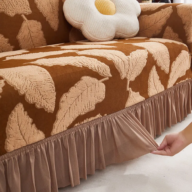 Jacquard-Blattmuster, elastischer Rundum-Überzug