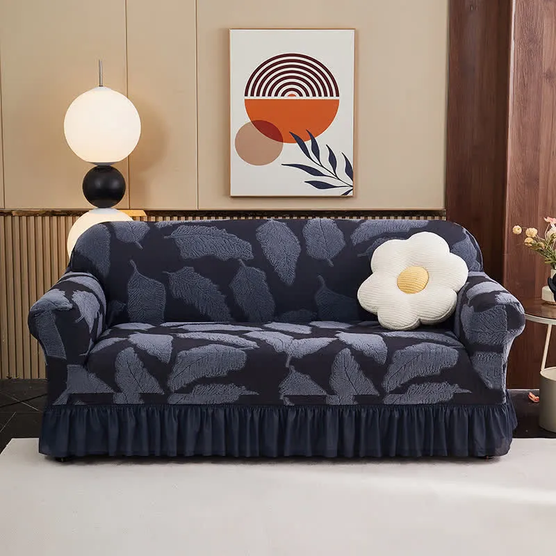 Jacquard-Blattmuster, elastischer Rundum-Überzug