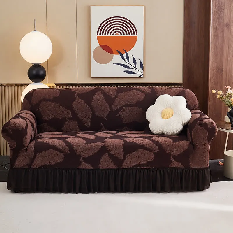 Jacquard-Blattmuster, elastischer Rundum-Überzug