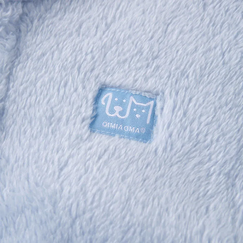 Kinder-Loungewear-Set aus Plüsch mit einfarbigen Knöpfen