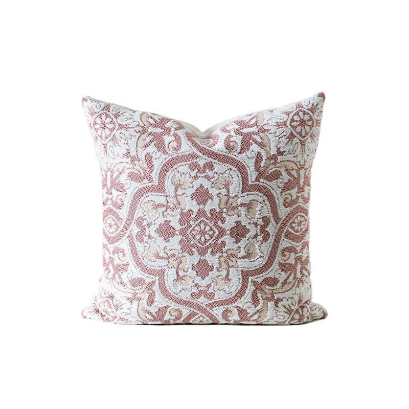 Jacquard-Kissenbezug mit Ton-in-Ton-Medaillonmuster