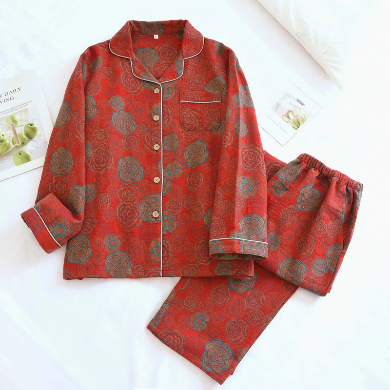 Camellia Loungewear-Set aus reiner Baumwolle