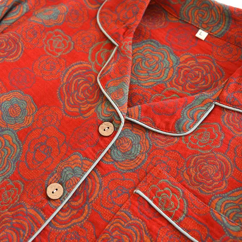 Camellia Loungewear-Set aus reiner Baumwolle