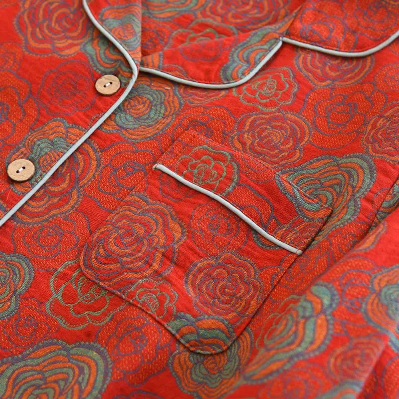 Camellia Loungewear-Set aus reiner Baumwolle