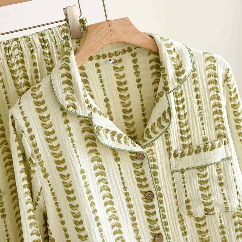 Loungewear-Set aus Baumwolle mit Streifenmuster