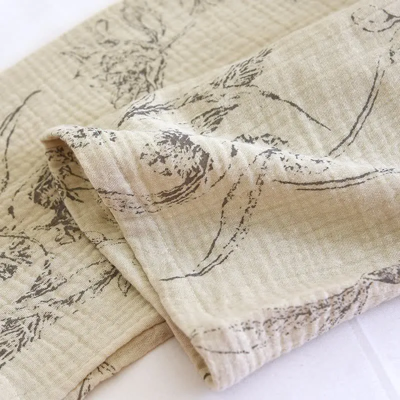 Elegantes Loungewear-Set aus Baumwolle mit Vintage-Blumenmuster