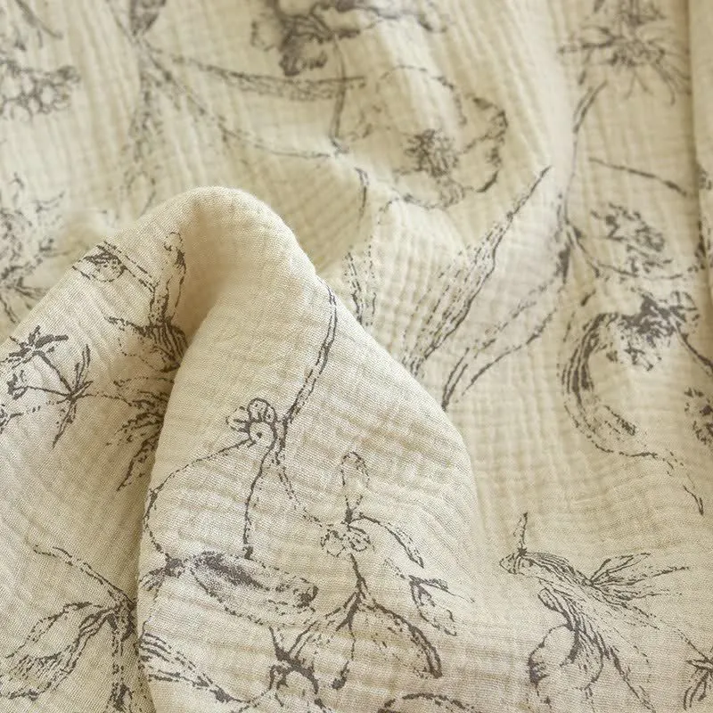 Elegantes Loungewear-Set aus Baumwolle mit Vintage-Blumenmuster