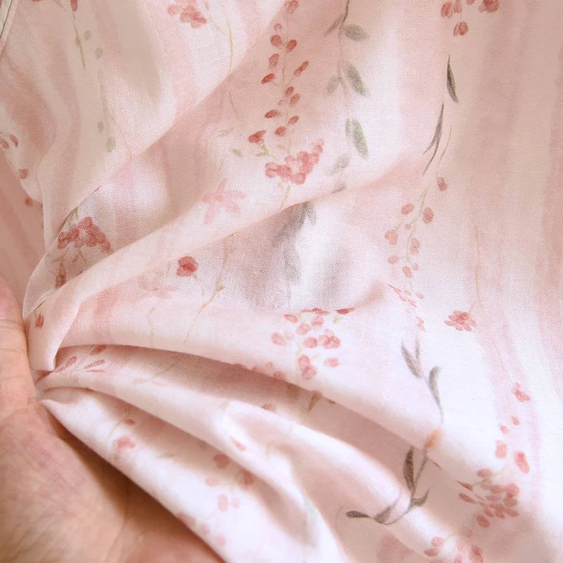 Ownkoti Orientalisch inspirierte gestreifte Loungewear aus Baumwolle mit Blumenmuster