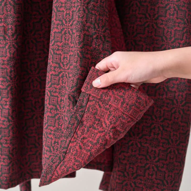 Ownkoti – Weihnachtsinspirierter Kimono-Bademantel aus Baumwollgaze