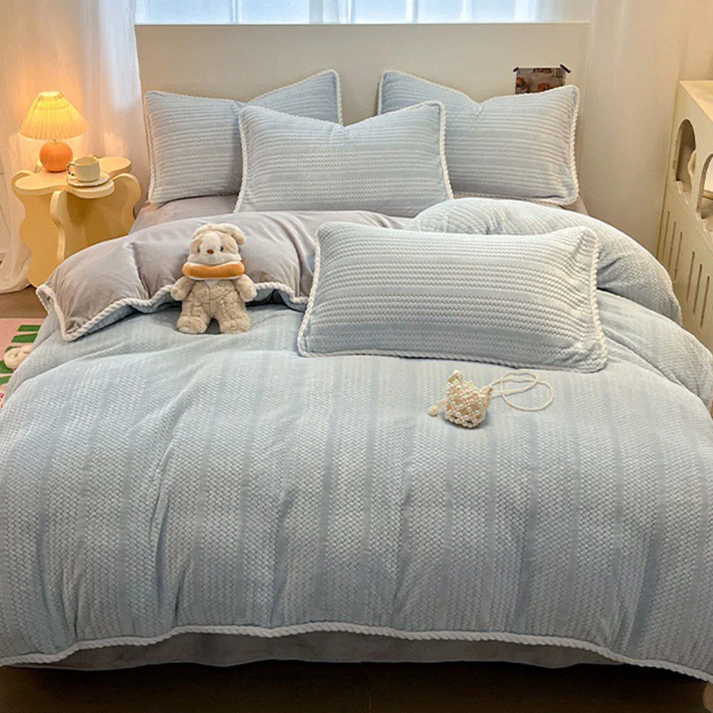 Luxuriöses Fleece-Winterbettwäscheset (4-teilig)