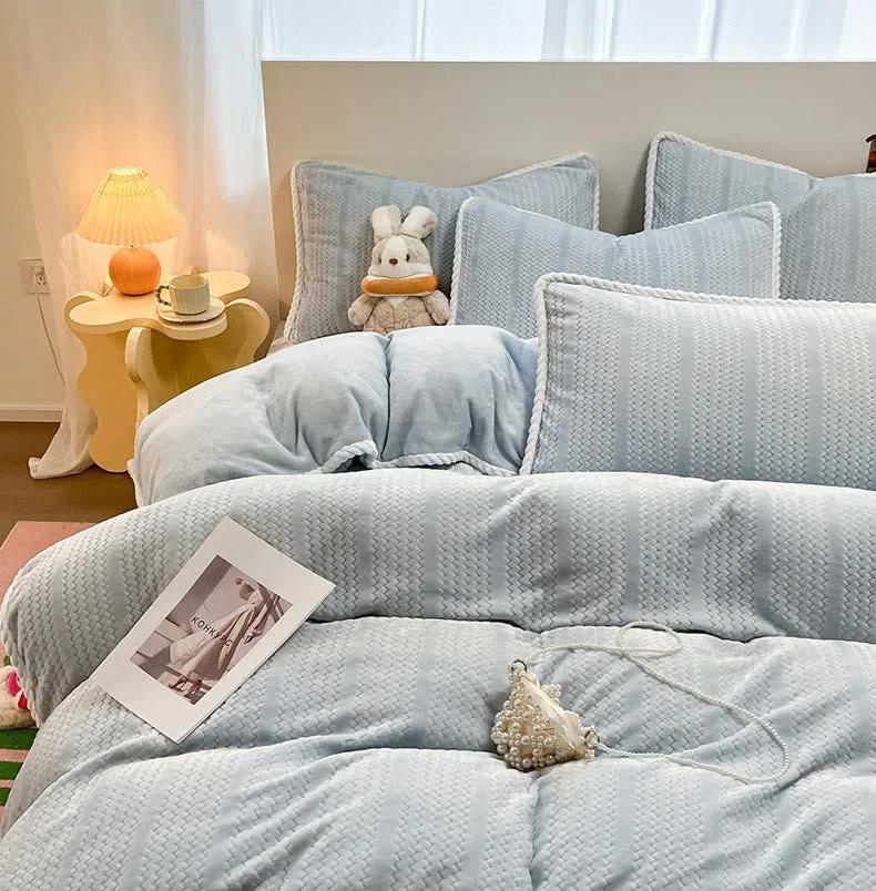 Luxuriöses Fleece-Winterbettwäscheset (4-teilig)