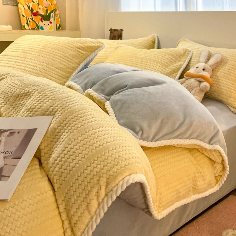 Luxuriöses Fleece-Winterbettwäscheset (4-teilig)