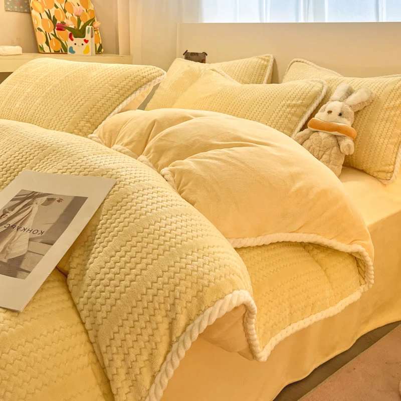 Luxuriöses Fleece-Winterbettwäscheset (4-teilig)