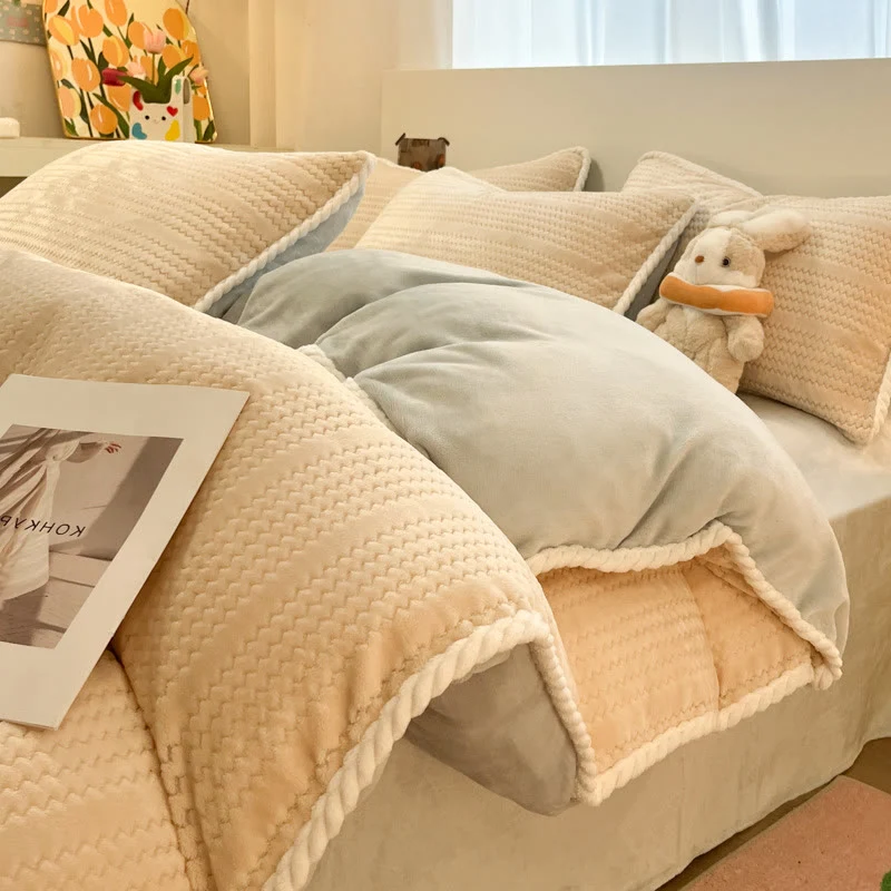 Luxuriöses Fleece-Winterbettwäscheset (4-teilig)
