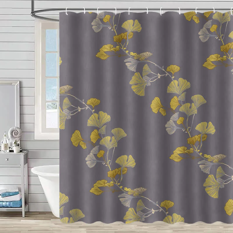 Duschvorhang mit Ginkgoblatt-Print