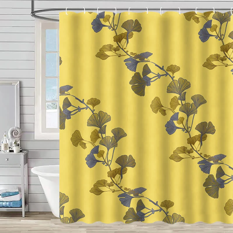 Duschvorhang mit Ginkgoblatt-Print