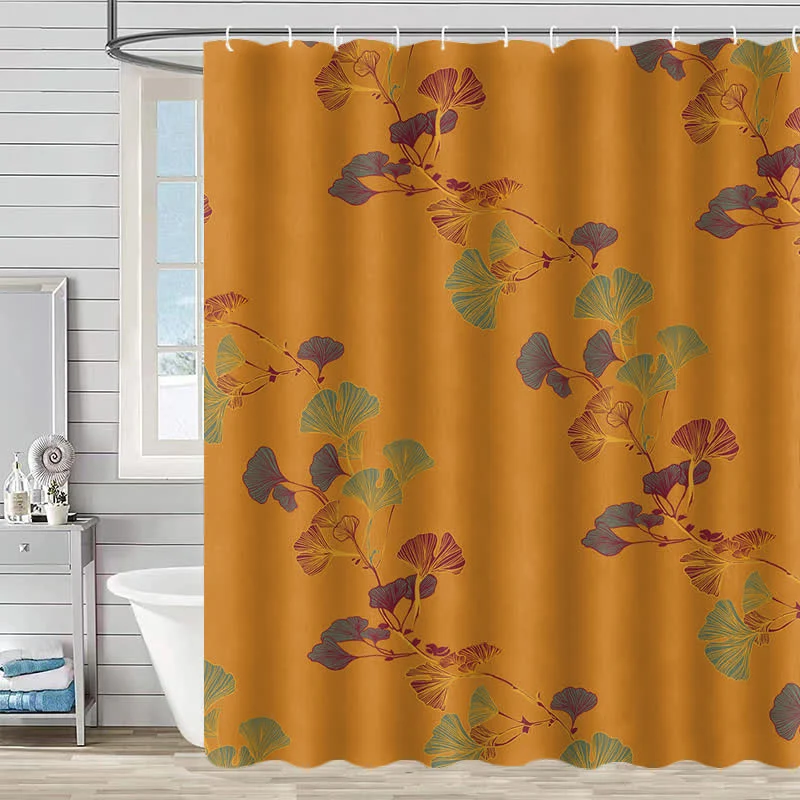 Duschvorhang mit Ginkgoblatt-Print