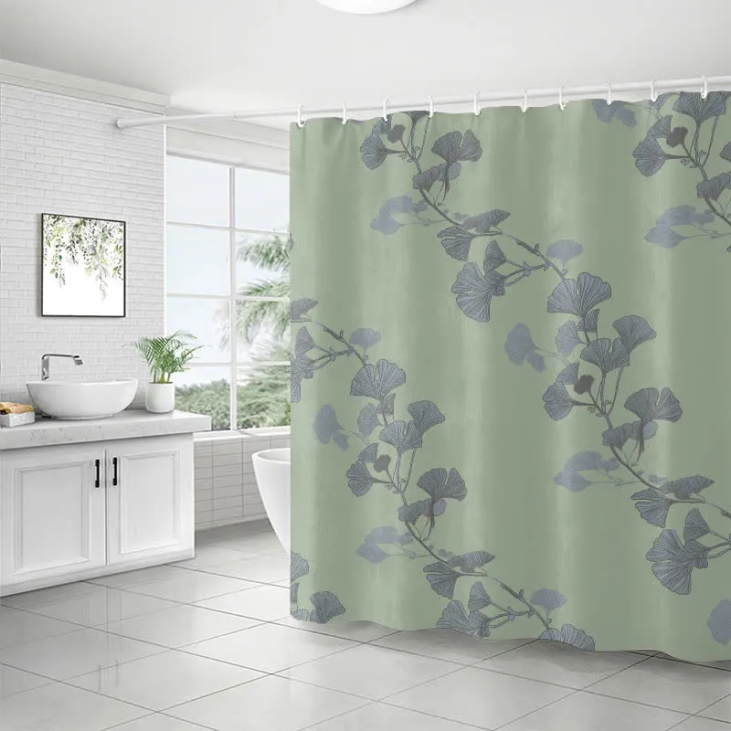 Duschvorhang mit Ginkgoblatt-Print