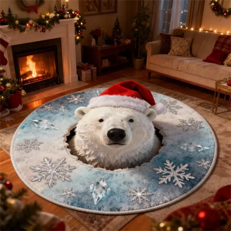 Ownkoti Weihnachtsteppich mit 3D-Effekt
