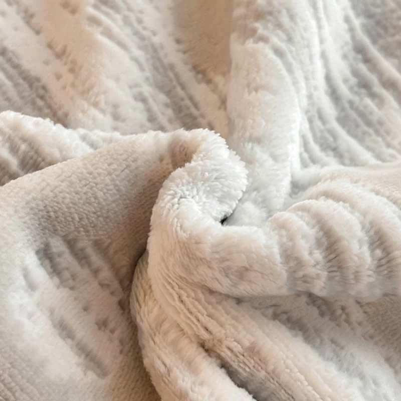 Kuscheliges, dickes Bettwäscheset aus geprägtem Fleece (4-teilig)