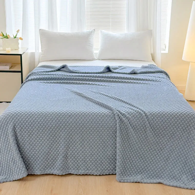Warme Jacquard-Überwurfdecke mit Punkten