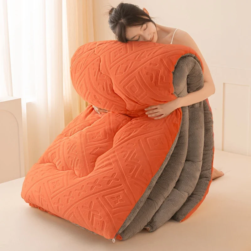 Sherpa-Plüschdecke mit geometrischem Muster