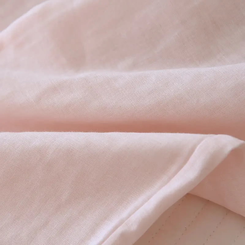Kimono-Loungewear aus Baumwollgaze mit Blumenstickerei