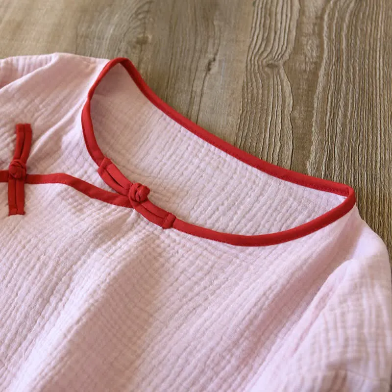 Loungewear im orientalischen Stil aus Baumwollgaze, Kimono