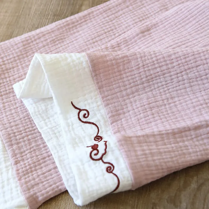Loungewear im orientalischen Stil aus Baumwollgaze, Kimono